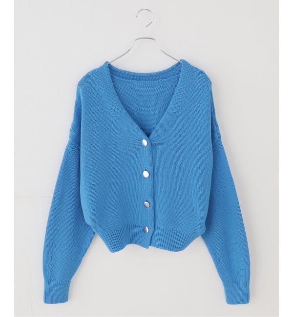 Plage「3Gバルキーヤーン 2WAY Vカーディガン」|カーディガン|ブルー A