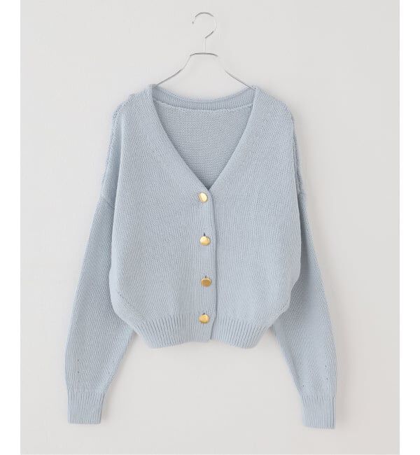 Plage「3Gバルキーヤーン 2WAY Vカーディガン」|カーディガン|サックスブルー B