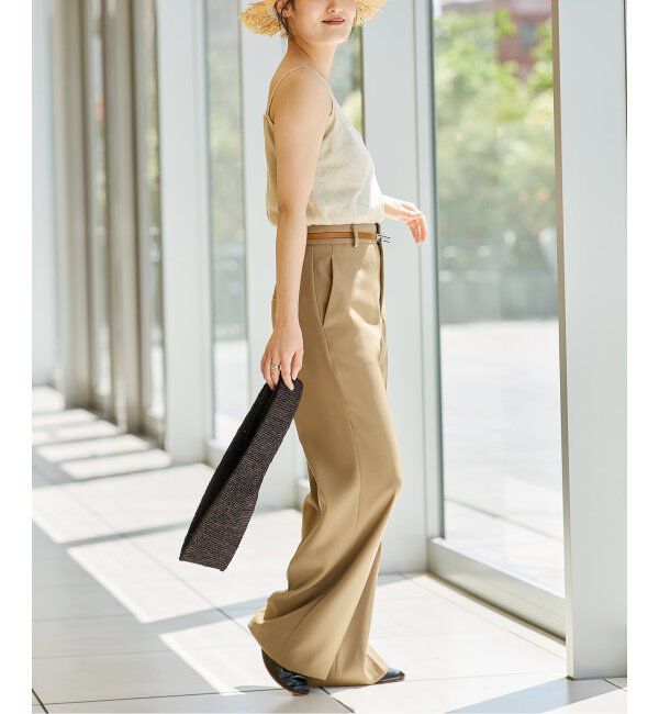 IENA LA BOUCLE「IENA LA BOUCLE リネンブロードバイヤスキャミソール」|キャミソール|