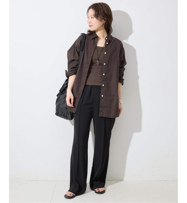 SLOBE IENA「リネンコットンレギュラーシャツ」|シャツ・ブラウス|