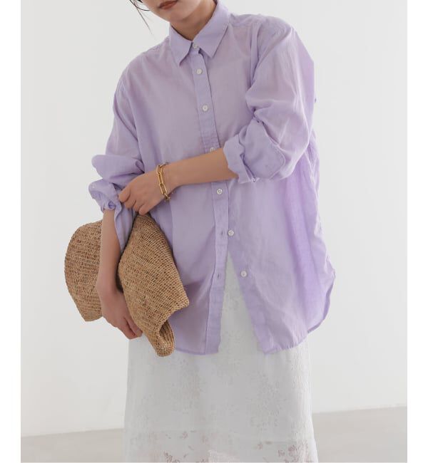 SLOBE IENA「リネンコットンレギュラーシャツ」|シャツ・ブラウス|