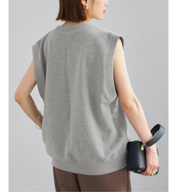 IENA「LOOPWHEELER for LOWERCASE 別注 ライトツリウラケ Vネックベスト」|ベスト・ジレ|