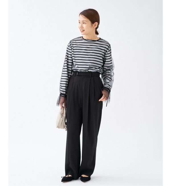 IENA「《追加4》サスペンダーツイルパンツ」|スラックス|