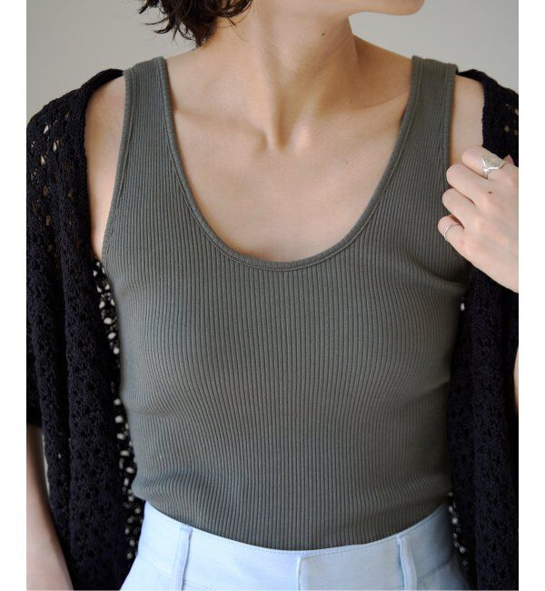 IENA「【EMILY WEEK &times; IENA】コットンシルク リブタンクトップ」|インナー|