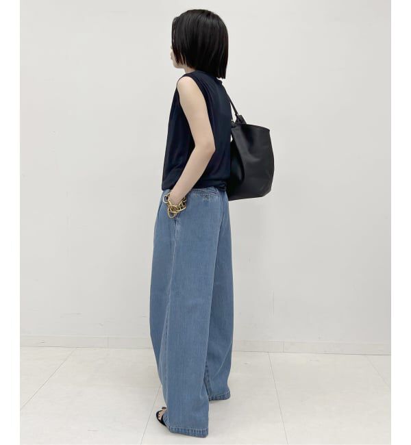 SLOBE IENA「《4サイズ展開/追加3》LEDENIM TUCK TROUSERデニム」|デニム|