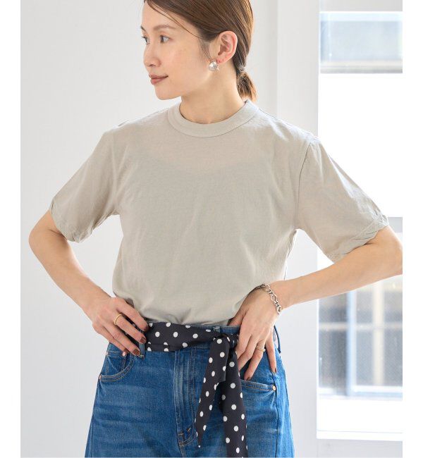 IENA「ATON/エイトン 別注 FRESCA SINGLE JERSEY Tシャツ」|Tシャツ・カットソー|ベージュ