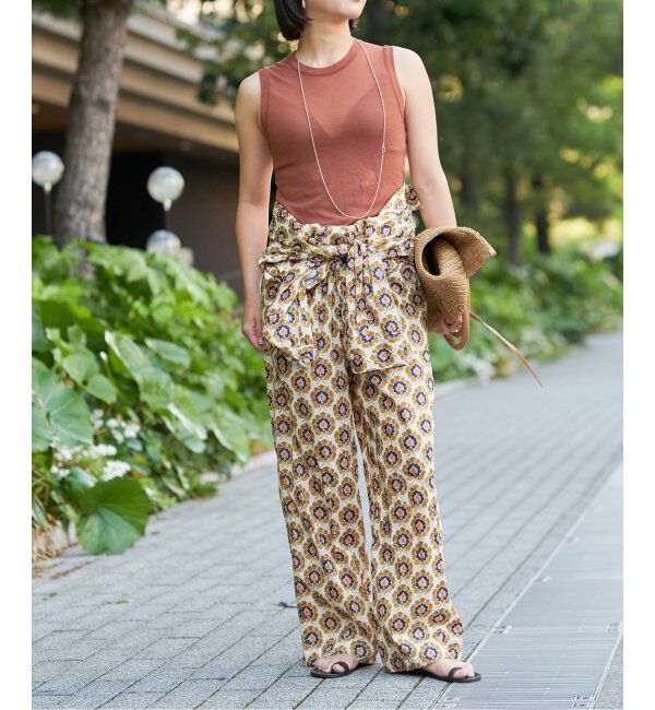 IENA LA BOUCLE「《追加》IENA LA BOUCLE 水撚りガスフライスノースリーブ」|Tシャツ・カットソー|