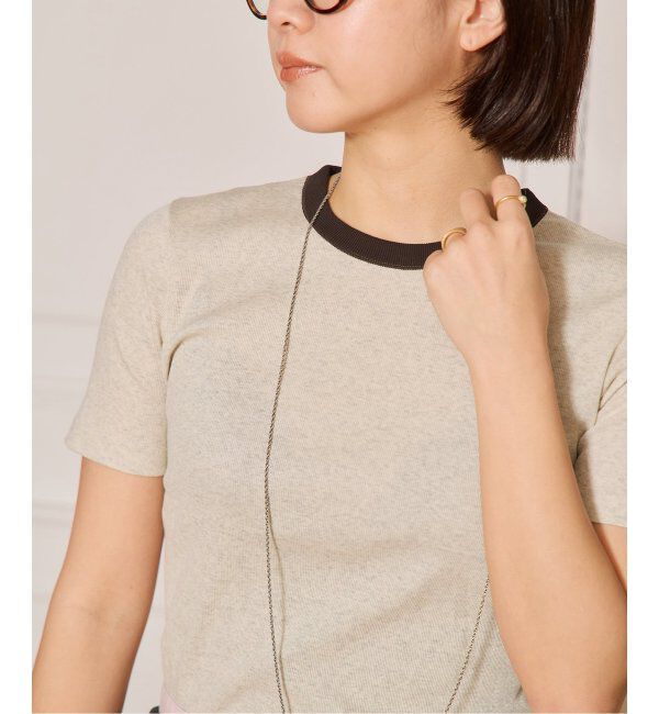 IENA LA BOUCLE「《追加》IENA LA BOUCLE ライトリブハーフスリーブプルオーバー2」|Tシャツ・カットソー|