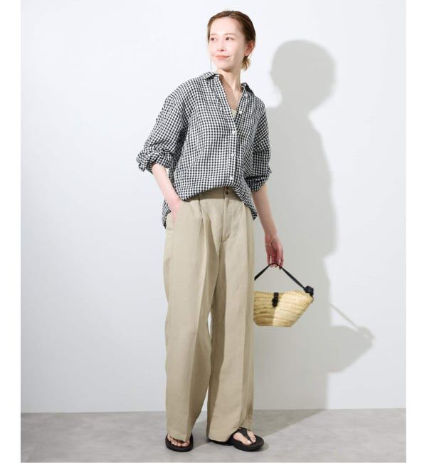 SLOBE IENA「《追加》リネンコットンレギュラーシャツ」|シャツ・ブラウス|