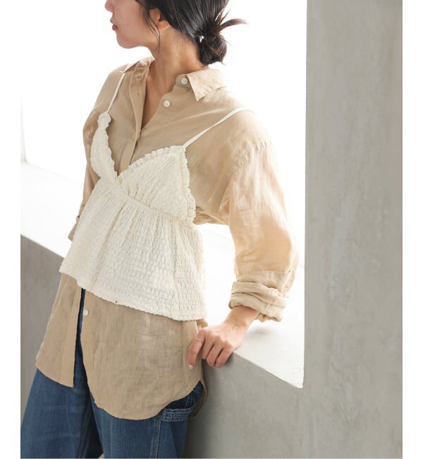 SLOBE IENA「《追加》リネンコットンレギュラーシャツ」|シャツ・ブラウス|