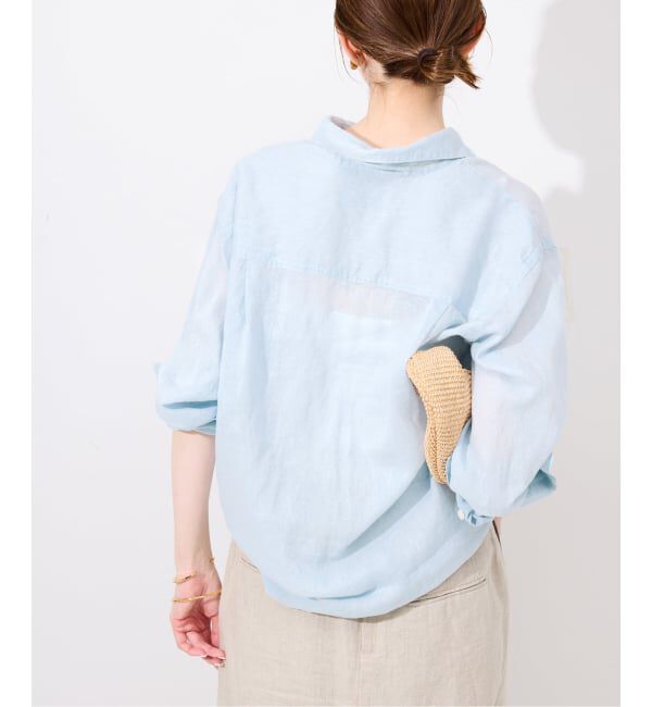 SLOBE IENA「《追加》リネンコットンレギュラーシャツ」|シャツ・ブラウス|