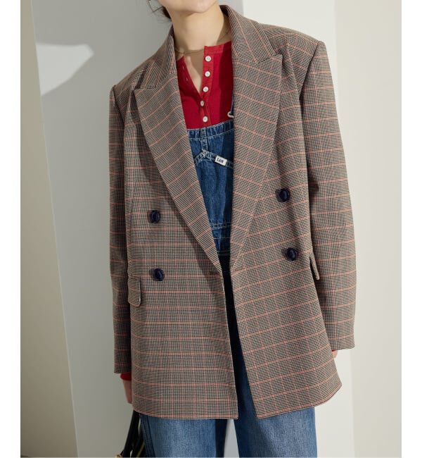 SLOBE IENA「チェックビックジャケット」|テーラードジャケット|