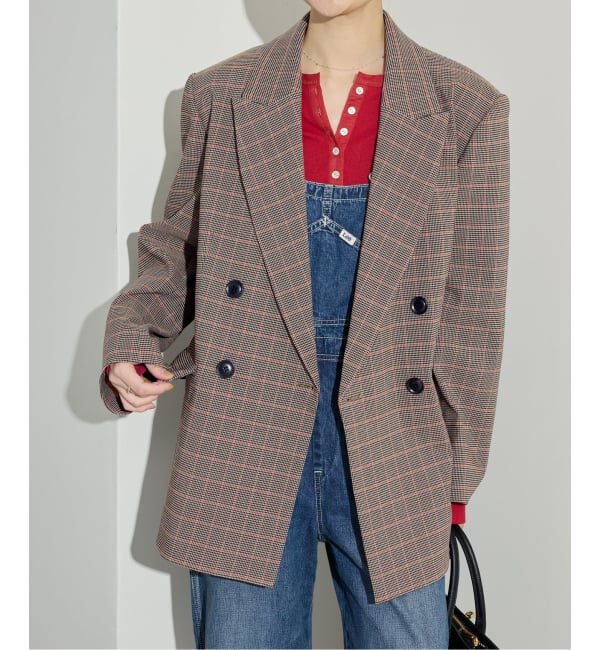 SLOBE IENA「チェックビックジャケット」|テーラードジャケット|