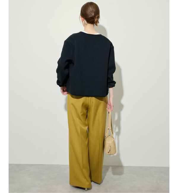 SLOBE IENA「《一部WEB・店舗限定カラーあり》ダブルフェイスニットジャケット」|カーディガン|