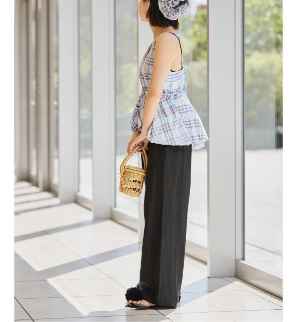 IENA LA BOUCLE「IENA LA BOUCLE C/Pポプリンチェックキャミソール」|キャミソール|