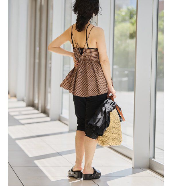 IENA LA BOUCLE「IENA LA BOUCLE C/Pポプリンチェックキャミソール」|キャミソール|