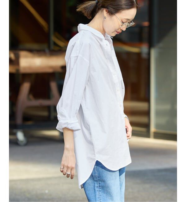 SLOBE IENA「コットンブロードベーシックシャツ」|シャツ・ブラウス|ホワイト