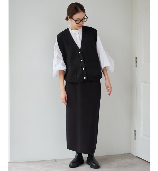 SLOBE IENA「パールニットベスト」|ベスト・ジレ|