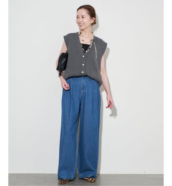 SLOBE IENA「パールニットベスト」|ベスト・ジレ|