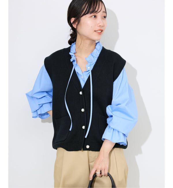 SLOBE IENA「パールニットベスト」|ベスト・ジレ|