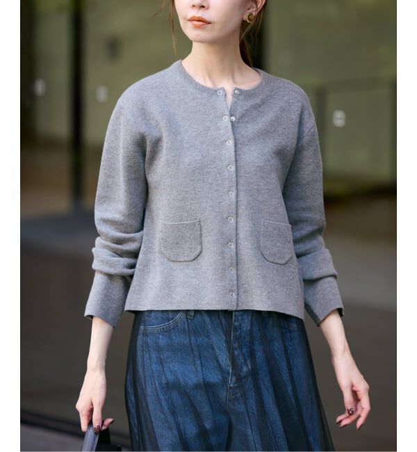 SLOBE IENA「《セットアップ対応可》コットンダブルフェイスカーディガン」|カーディガン|