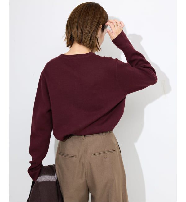 SLOBE IENA「《セットアップ対応可》コットンダブルフェイスカーディガン」|カーディガン|