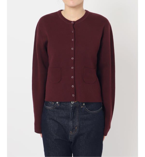 SLOBE IENA「《セットアップ対応可》コットンダブルフェイスカーディガン」|カーディガン|