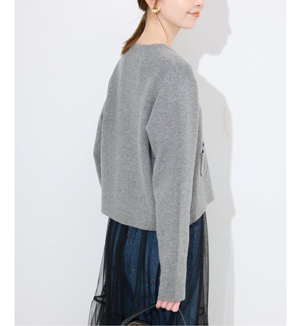 SLOBE IENA「《セットアップ対応可》コットンダブルフェイスカーディガン」|カーディガン|