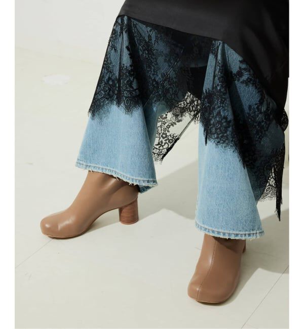 SLOBE IENA「《WEB限定サイズあり/追加2》SLOBE スクエアトゥショートブーツ」|ショートブーツ|