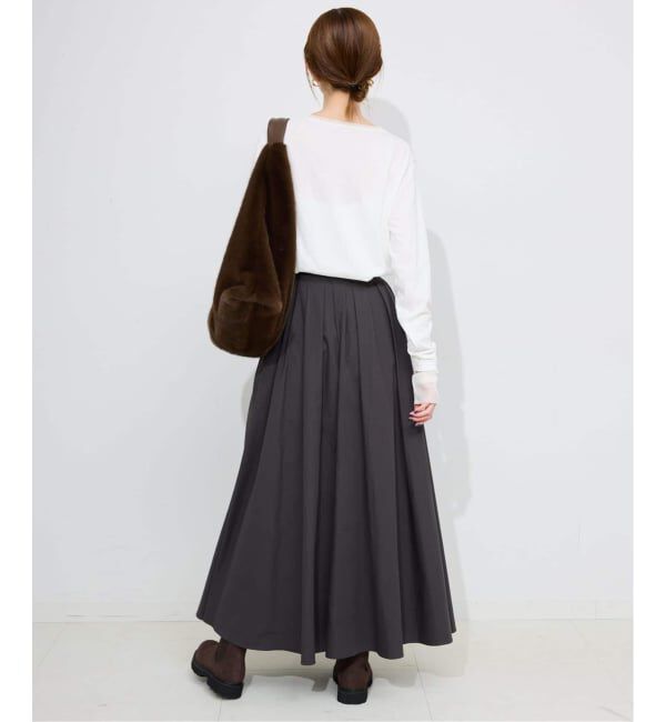 SLOBE IENA「《追加3》レイヤードフロッキードットスリーブロンTEE」|Tシャツ・カットソー|