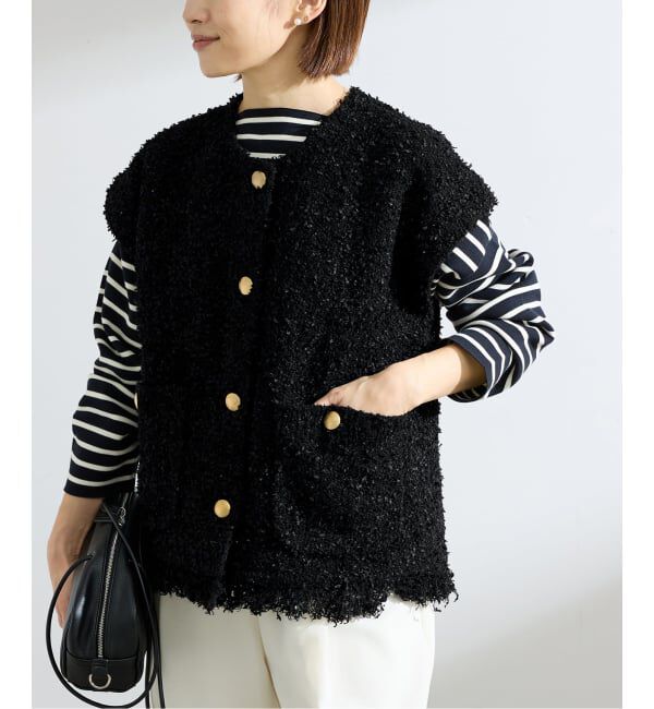 IENA「ミックスツイードベスト」|その他|