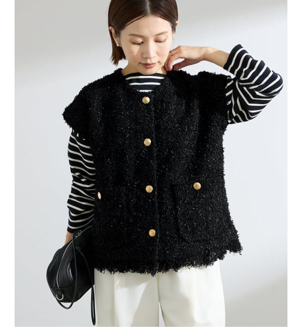 IENA「ミックスツイードベスト」|その他|