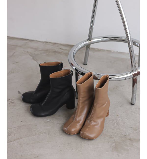 SLOBE IENA「《追加4》SLOBE スクエアトゥショートブーツ」|ショートブーツ|