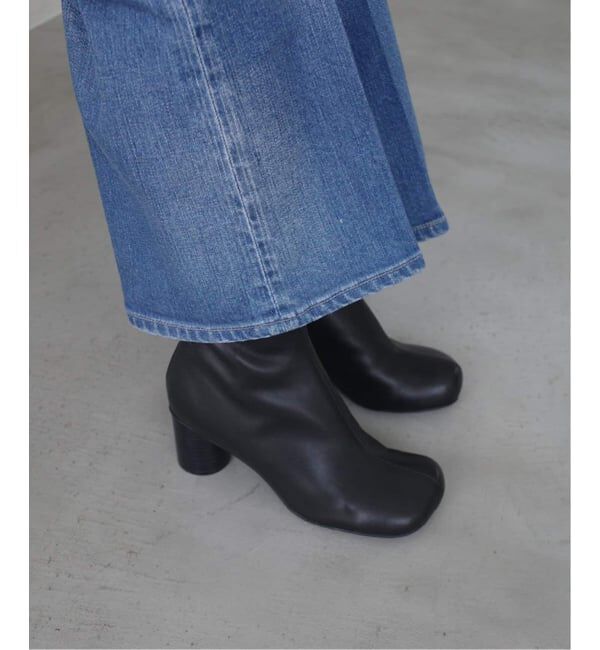 SLOBE IENA「《追加4》SLOBE スクエアトゥショートブーツ」|ショートブーツ|