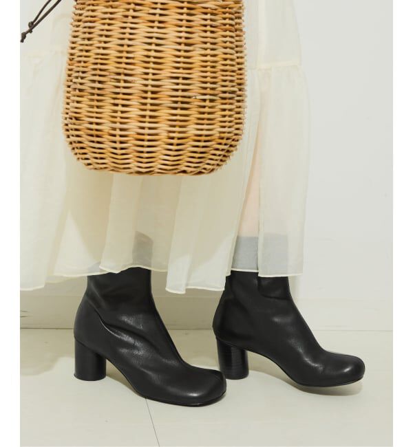 SLOBE IENA「《追加4》SLOBE スクエアトゥショートブーツ」|ショートブーツ|