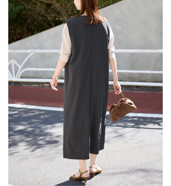 SLOBE IENA「《WEB限定/追加》TR Vネックジャンパースカート」|ワンピース|