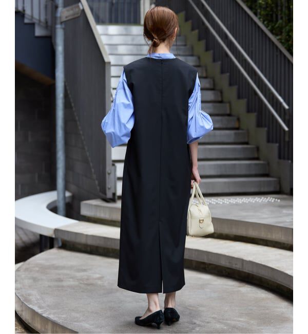 SLOBE IENA「《WEB限定/追加》TR Vネックジャンパースカート」|ワンピース|