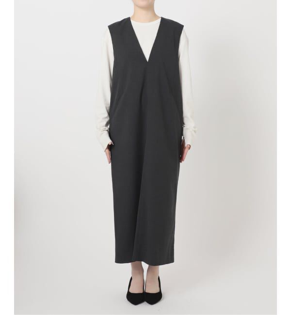 SLOBE IENA「《WEB限定/追加》TR Vネックジャンパースカート」|ワンピース|