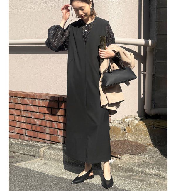 SLOBE IENA「《WEB限定/追加》TR Vネックジャンパースカート」|ワンピース|