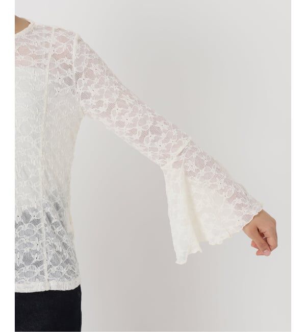 SLOBE IENA「《WEB・一部店舗限定/追加》レーススリーブブラウス」|シャツ・ブラウス|