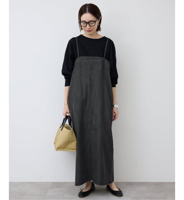 SLOBE IENA「LEDENIM ナローフレアデニムジャンパースカート」|ワンピース|