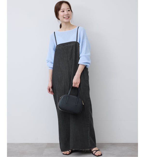 SLOBE IENA「LEDENIM ナローフレアデニムジャンパースカート」|ワンピース|