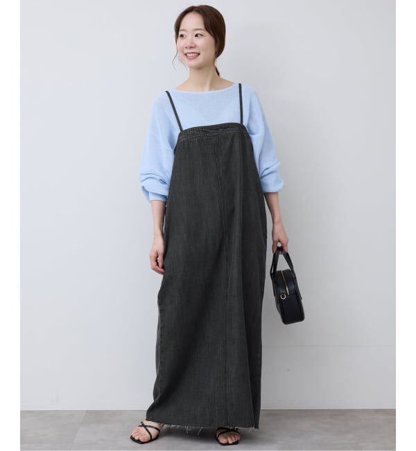 SLOBE IENA「LEDENIM ナローフレアデニムジャンパースカート」|ワンピース|
