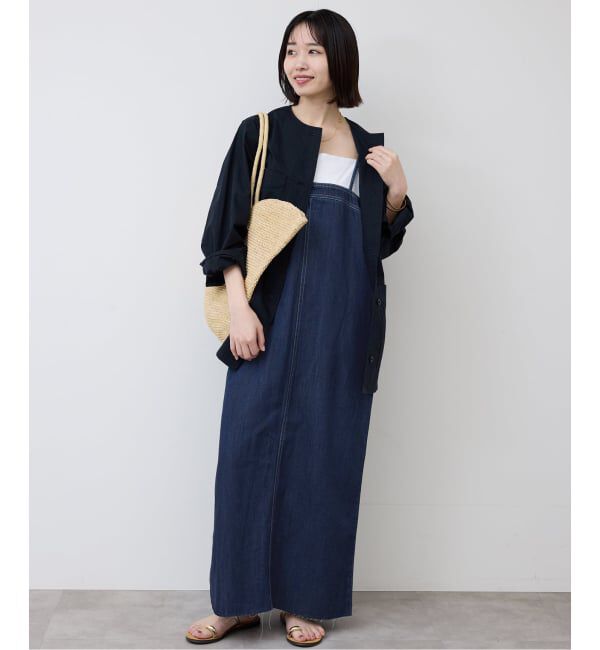 SLOBE IENA「LEDENIM ナローフレアデニムジャンパースカート」|ワンピース|
