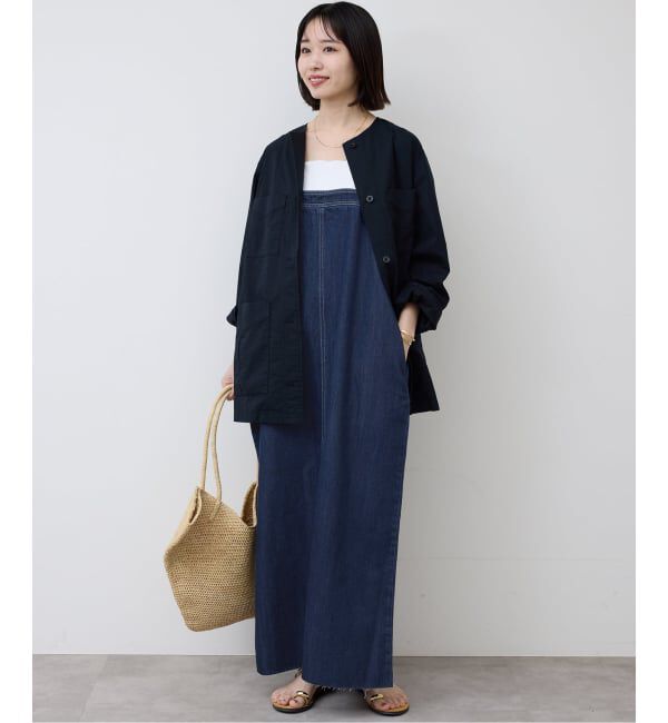 SLOBE IENA「LEDENIM ナローフレアデニムジャンパースカート」|ワンピース|
