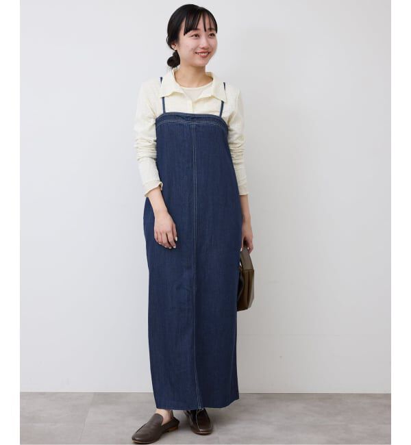 SLOBE IENA「LEDENIM ナローフレアデニムジャンパースカート」|ワンピース|
