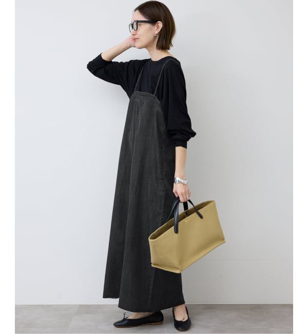 SLOBE IENA「LEDENIM ナローフレアデニムジャンパースカート」|ワンピース|