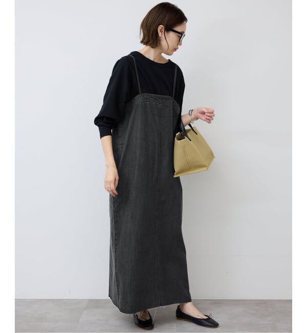SLOBE IENA「LEDENIM ナローフレアデニムジャンパースカート」|ワンピース|