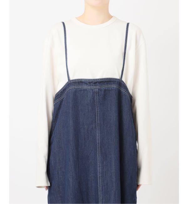 SLOBE IENA「LEDENIM ナローフレアデニムジャンパースカート」|ワンピース|