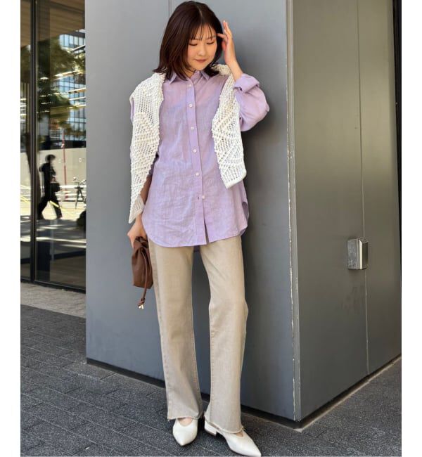 SLOBE IENA「《追加》リネンコットンレギュラーシャツ」|シャツ・ブラウス|